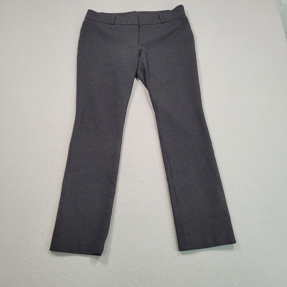 Ann‎ Taylor Womens Gray Stretch Straight Leg Dress Pants Size 10 Professional